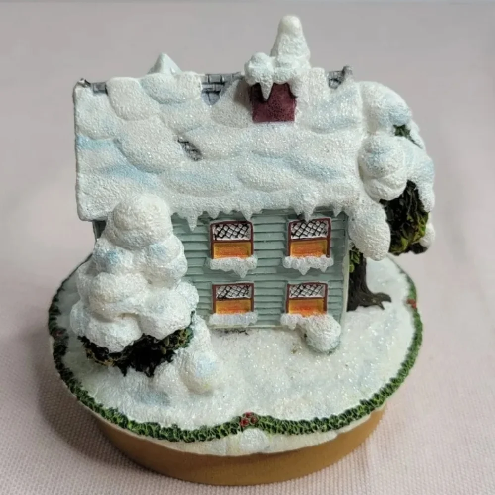 Our America Candle Topper Victorian Winter Home White Christmas Decor C-2